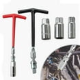 thumbnail image 2 of KRONDO Spark Plug Socket Wrench Set, Universal 16mm (5/8") & 21mm (13/16") Spark Plug Remover and Installer Tool with T-Handle for Car Motorcycle, 2 of 7