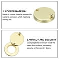 thumbnail image 4 of Uxcell Copper Peephole Cover Rotating Door Viewer Covers With Self-Adhesive Tool For Home 5/8" Imitation Gold, 4 of 6