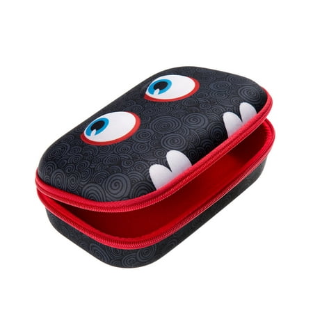 Photo 1 of ZIPIT Wildlings Pencil Box for Kids, Cute Storage Case, Zipper Closure (Black)