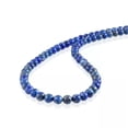 thumbnail image 2 of K-KED Natural 8mm Lapis Lazuli Smooth Round Gemstone Beads Unisex Necklace 16-36 in-22 in, 2 of 6