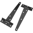 thumbnail image 4 of 6 Pack Garden Shed T-hinge 5 Inch Heavy Duty Forged Steel Won't Rust Black, 4 of 5