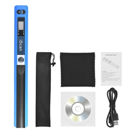 Portable Handheld Wand Wireless Scanner A4 Size 900DPI JPG/PDF Formate LCD Display with Protecting Bag for Business Document Reciepts Books (Best Handheld Document Scanner)