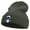 Dk Grey, variant on Floating Robot Embroidered 12 Inch Long Knitted Beanie - Black OSFM