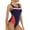 Navy, variant on HUPOM One Piece Swimsuit Women Mid Waist Sheath Mix & Match Separates Girl Shorts Beach Sport Swimwear Clearance Black size 12