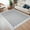 Gray, variant on GlowSol 8'x10' Area Rug Washable Modern Scalloped Bordered Pattern Rugs for Living Room Bedroom Soft Non-Slip Low Pile Rug, Jute Color