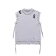thumbnail image 3 of Chaleco sin mangas con cuello en V, suéteres de punto para hombres, chaleco negro roto, ropa para hombre con agujeros, réplica de alta calidad, venta SX, 3 of 5