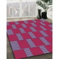 thumbnail image 2 of Ahgly Company Indoor Round Patterned Raspberry Red Area Rugs, 8' Round, 2 of 6