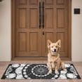 thumbnail image 4 of Black White Tie Dye Mandala Pattern Door Rugs,Washable Non Slip Door Mats Indoor,Decorative Door Mats,Entry Mat Indoor for Entrance,Bedroom,Kitchen,Bathroom,16"x47", 4 of 6