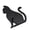 cat-Black, variant on 3D Automotive Running Metal Emblems Car Decals Badge Waterproof for Side Rear Trunk Styling Decoration