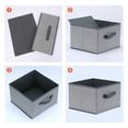 thumbnail image 3 of Unique Bargains Storage Cube Bin with Handles 1 Pack Collapsible Storage Basket Grey S, 3 of 7