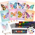 thumbnail image 1 of Set de sorbos para pintar con forma de mariposa, 20 x 25 cm, Art Craft Kit Cholemy, 1 of 6