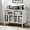 White, variant on Cozy Castle Record Player Stand, Turntables Stand with Charging Station and Vinyl Record Storage Holds up to 350 Albums, Record Stand Table for Living Room, Office, White