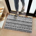 thumbnail image 2 of Black Geometric Striped Pattern Door Rugs,Washable Non Slip Door Mats Indoor,Decorative Door Mats,Entry Mat Indoor for Entrance,Bedroom,Kitchen,Bathroom,16"x24", 2 of 6