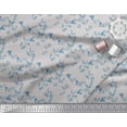 thumbnail image 2 of Soimoi Gray Cotton Voile Fabric Leaves & Ranunculus Floral Decor Fabric Printed Yard 56 Inch Wide, 2 of 3