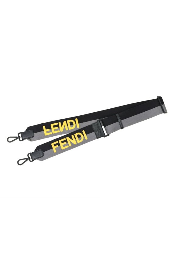 Pre-Owned Fendi Strap You Shoulder 8AV397 Canvas Leather Black