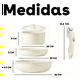 thumbnail image 5 of BEE VIBES Sartenes de Ceramica Y Olla Con Mango Removible, Sartenes Antiadherentes, Bateria De Cocina Vajilla Con Tecnología De Granito Gris Libre De PFOA Apto Para Lavaplatos Y Horno, 5 of 6