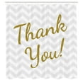 thumbnail image 3 of Ambesonne Thank You Shower Curtain, Golden Yellow Tone Glitz, 69"Wx84"L, Pale Grey Dark Khaki, 3 of 5