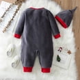 thumbnail image 4 of Fesfesfes Newborn Onesies Infant Bodysuits Kid Baby Xmas Rompers Boys Girls Clothes Jumpsuit+Hat Set Outfits, 4 of 9