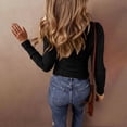 thumbnail image 4 of Women's Long Sleeve Casual Henley Neck T-Shirt, 4 of 9