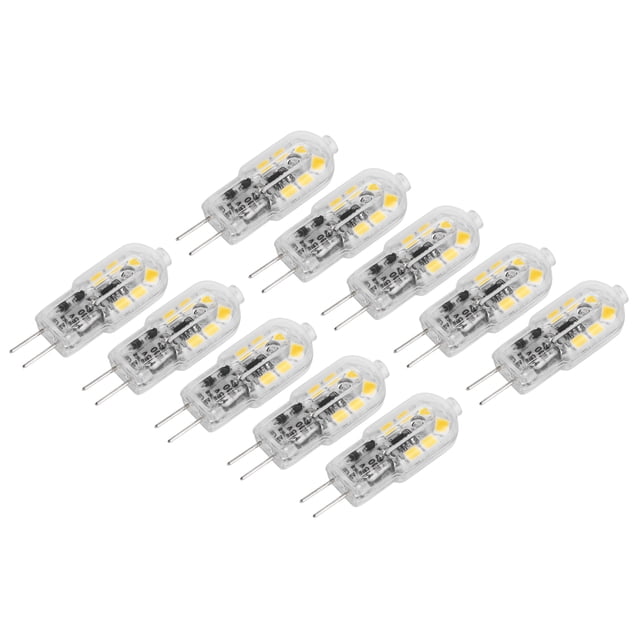 Dioche LED Bulb, 10Pcs 12LED 1.2W Ceiling Lamp Bulb, For Wall Light Ceiling Lamp Chandeliers Desk Lamps