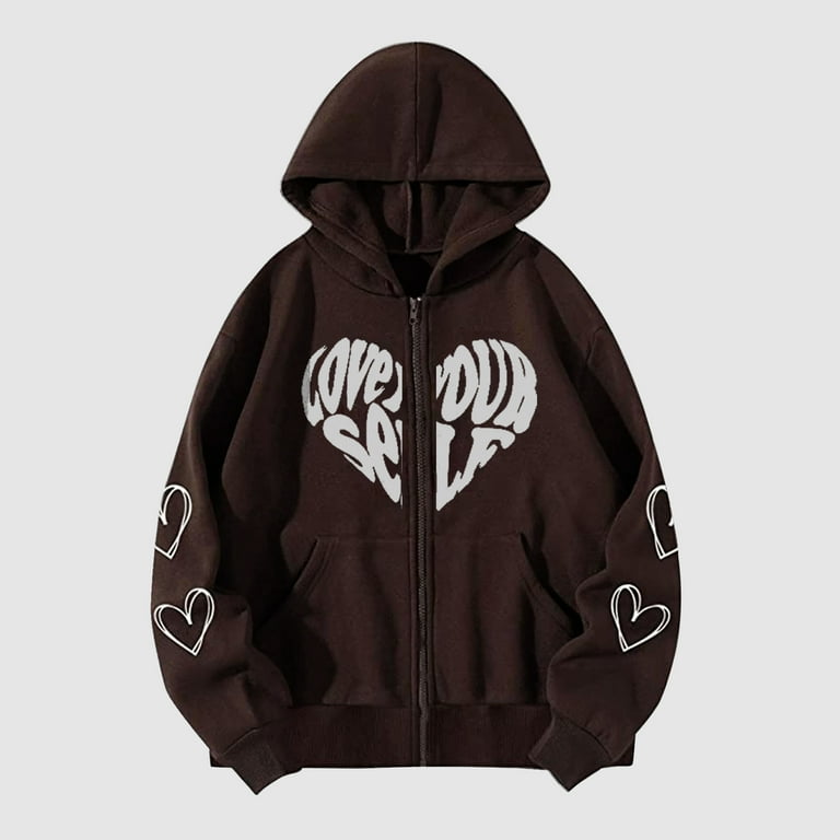 Dyegold Zip Up Hoodie For Women Teen Girls Sweatshirts For Women Goth Hoodie Cotton Ladies Christmas Zip Up Hoodie My Orders Walmart