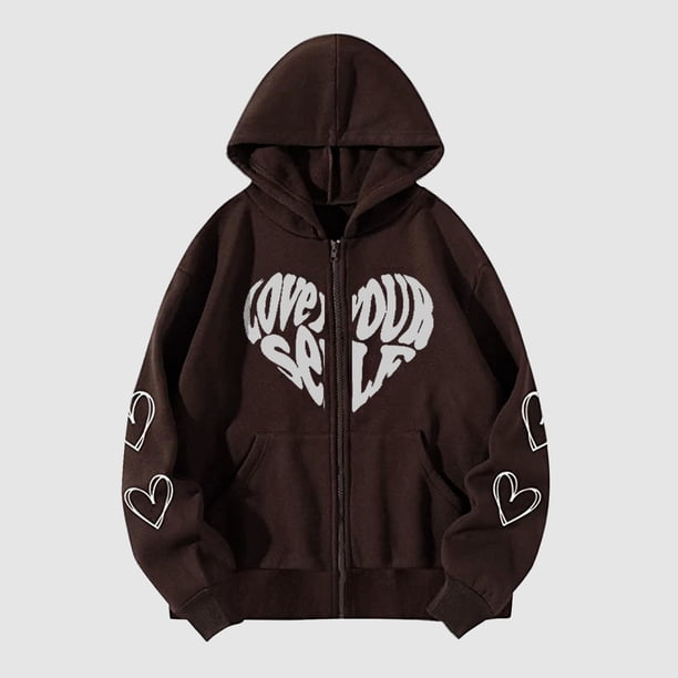 Puntoco Sudadera con capucha térmica con cremallera y manga estilo gótico para mujer con abrigo recortado con cremallera para mujer Puntoco Puntoco-1