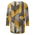 thumbnail image 5 of ZQGJB Plus Size Womens Tunic Blouse Vintage Color Block Print Summer 3/4 Sleeve Round Neck Graphic T-Shirts Ethnic Style Oversized Comfy Pullover Tops Multicolor#06 XXXL, 5 of 5