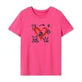 thumbnail image 1 of Camiseta de mujer disfraz de verano camisa con cuello redondo para caminar regalo del día de San Valentín SG, 1 of 7