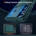 thumbnail image 6 of 3 in 1 Magnetic for Samsung Galaxy S24 Ultra Case with Slide Camera Cover&2 Screen Protectors(Green), 6 of 9