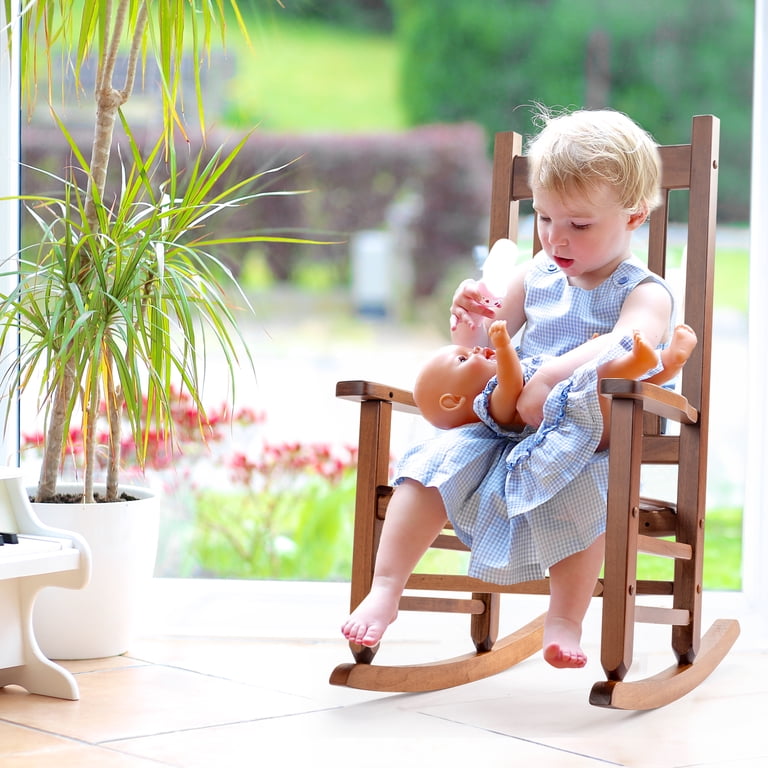 Ktaxon Wooden Rocking Chair for Kids Ages 3-6, Durable High