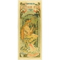 thumbnail image 2 of Alphonse Mucha 10x18 Black Ornate Wood Framed Double Matted Museum Art Print Titled - Imprimerie Cassan Fils, Founded in 1851, Toulouse (1896), 2 of 5