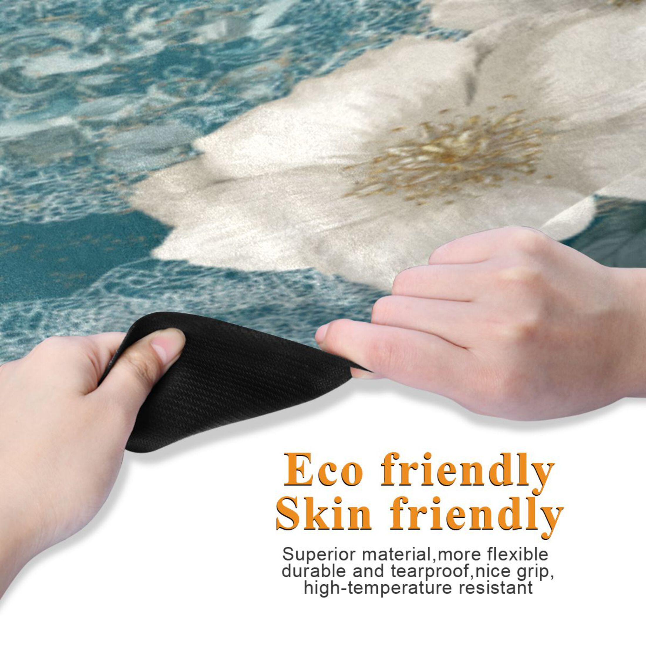 BZSMCE Yoga Mat Women Fitness Mat Soft Petal Serenity Pattern