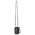thumbnail image 5 of Mundi Women's RFID Blocking Leather Crossbody Bag, Purple, 5 of 5