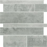Bond Tile Easy Luxe Railroad Light Gray 3 in. x 6 in. SPC Peel and Stick Tile Sample