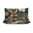 thumbnail image 4 of Koi Fish Vintage Japanese Quilt Cover Set Fashionable Printed Bedding Covers with Pillowcase Home Textiles, Queen (90"x90"), 4 of 5