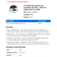 thumbnail image 2 of Front Wheel Bearing Dust Cap - Compatible with 2001 - 2005 Ford Explorer Sport Trac RWD 2002 2003 2004, 2 of 2