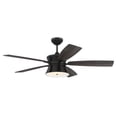 thumbnail image 2 of DMK52FB5 Craftmade Lighting Dominick - 5 Blade Ceiling Fan with Light Kit In Contemporary Style-17.17 Inches Tall and 52 Inches Wide-Flat Black Finish, 2 of 19