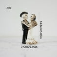 thumbnail image 3 of Desktop Ornament Skeleton Bride and Groom Statue Resin Collectible for Day of the Dead Halloween Wedding Mexican Gothic Cemetery Tabletop Decoration, 3 of 6