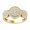 10K Yellow Gold, variant on Fine Jewelry 14K White Gold Round-shape Lab Grown Diamond Cluster Halo Engagement Ring (5/8 Cttw, D-F Color, VS1 Clarity) Size 9