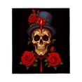 thumbnail image 2 of Durable Soft & Warm Flannel Blanket - Cozy Floral Design with Red Roses Perfect for Sofa Travel Bed & Chair, 2 of 5