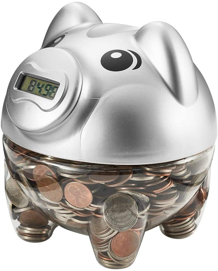 Automatic Coin Counter Counting Money Save Box Piggy Bank LCD Display Kid Gift 