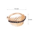 thumbnail image 4 of 2pcs Leaf Ear Clip Rhinestone Beautiful Retro Creative Decorative Earrings Ear Clip for Woman (White Rhinestone, Black R, 4 of 8