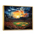thumbnail image 2 of Designart "Under the Floodlights Stadium Spectacle I" Architecture Floater Framed Wall Decor, 2 of 7