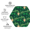 thumbnail image 3 of Pofeuu St Patrick's Day9 Print Coasters for Drinks, 4Pack PU Leather Coasters, Bar Drink Coasters for Tabletop Protection, Furniture from Damage-Hexagon, 3 of 6