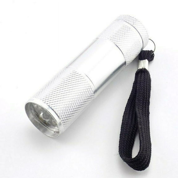 9-LED Mini Flashlight for Camping, Simyoung Mini Aluminum LED Flashlights Emergerncy Flight, (Silver)