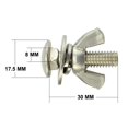 thumbnail image 3 of 2 Pieces Tech Diving Butterfly Screw Bolts Wing Nut Set for Backplate, 3 of 5