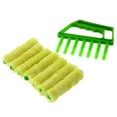 thumbnail image 1 of AMERTEER 2Pcs Mini Handheld Cleaner 7 Tooth Blinds Brush Air Conditioning Household Cleaning Brush Tool, 1 of 5