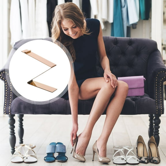 WHAMVOX Shoe Slots Organizer Shoe Rack Display Stand Mall Shoe Rack 18X13X4.5CM Golden