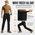 thumbnail image 3 of MASKERT Mens Hiking Pants Lightweight Cargo Pants Quick Dry Water Resistant Stretchy Straight Leg Travel Pant, 3 of 8