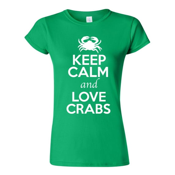 Junior Keep Calm And Love Crab Sea Animal Lover T-Shirt Tee